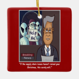 Keramiska prydnadsföremål i leveranskedjan julgransprydnad keramik