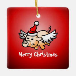 Keramiska prydnadsföremål under Gris Julgransprydnad Keramik