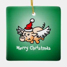 Keramiska prydnadsföremål under Gris Julgransprydnad Keramik