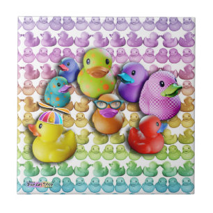 Keramiska Rubber Duckies belägger med tegel Kakelplatta