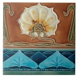 Keramiska väggplattor, art nouveau stil kakelplatta