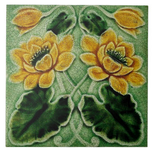 Keramiska väggplattor, art nouveau stil kakelplatta