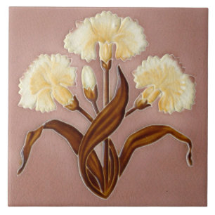 Keramiska väggplattor, art nouveau stil kakelplatta