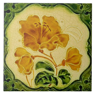Keramiska väggplattor, art nouveau stil kakelplatta