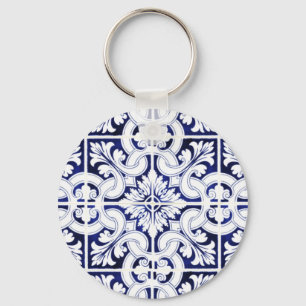 Keramiskt belägga med tegel Keychain Nyckelring