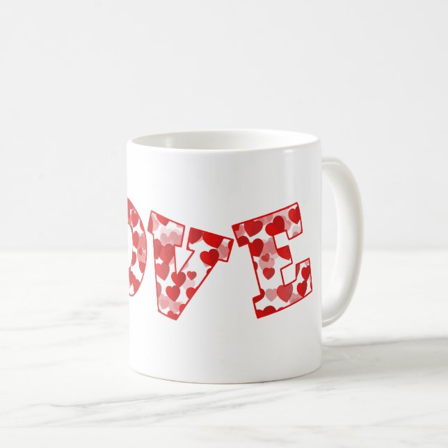Keramiskt kaffe Mugg-Valentine Hearts Kaffemugg (Framsida höger)