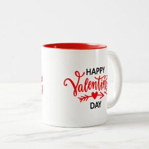 Keramiskt kaffe Mugg-Valentine Hearts Två-Tonad Mugg