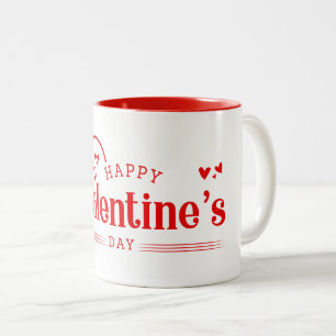 Keramiskt kaffe Mugg-Valentine Hearts Två-Tonad Mugg