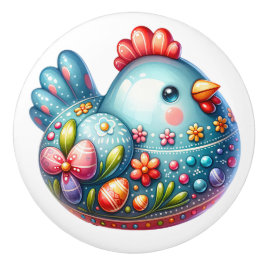 Keramiskt kycklingtema knopp