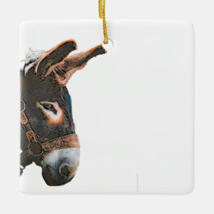 Keramiskt ornament - Donkey
