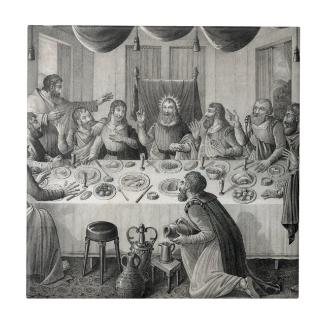 keramiskt plattan "Last Supper" Kakelplatta (Framsidan)