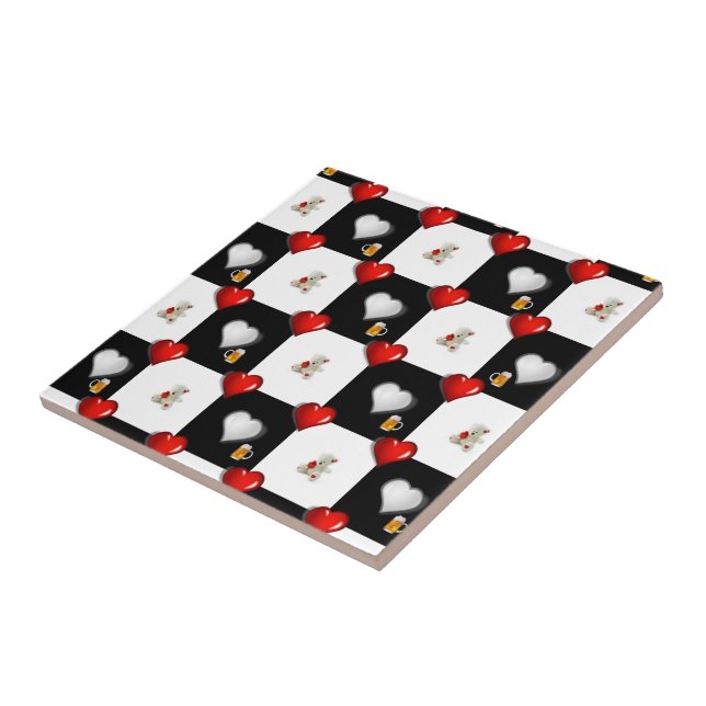 Keramiskt plattans vita Nalle Kakelplatta (Sidan)