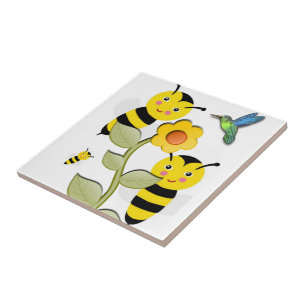 Keramiskt plattbumblebee kakelplatta