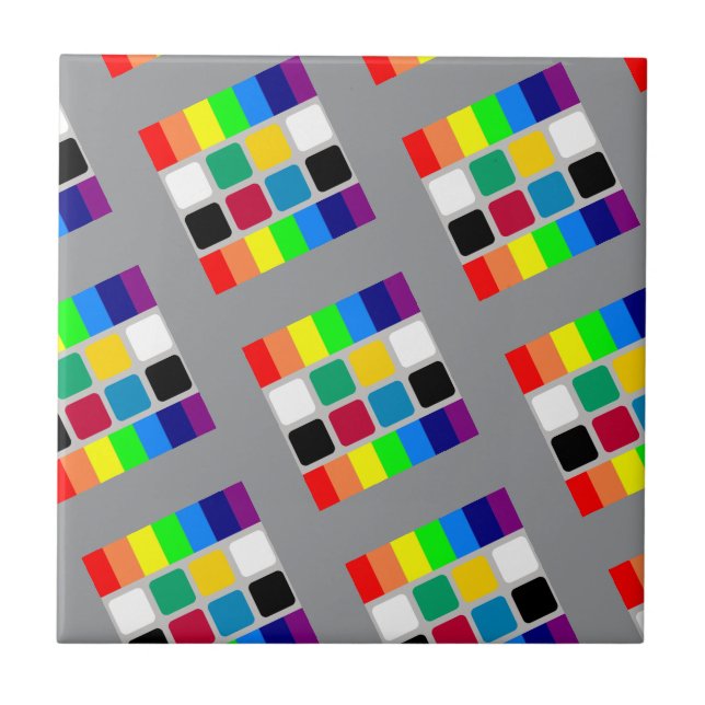 Keramiskt plattfärgat Färg Kakelplatta (Framsidan)