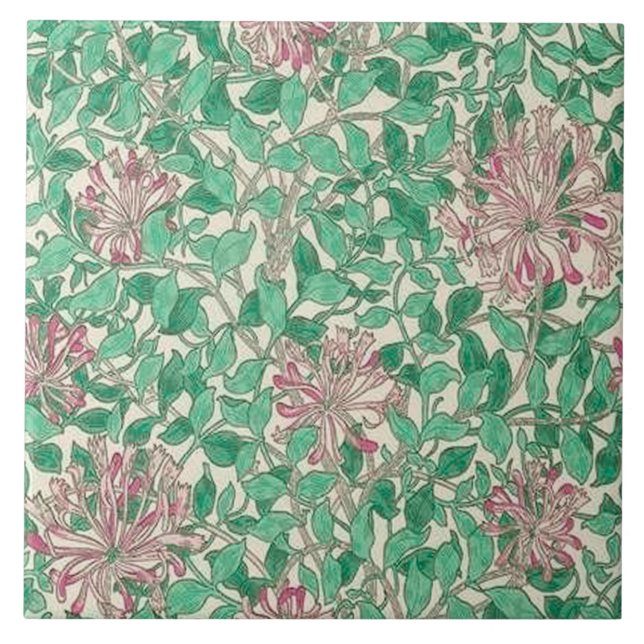 Keramiskt plattgods William Morris-design 010 Kakelplatta (Framsidan)