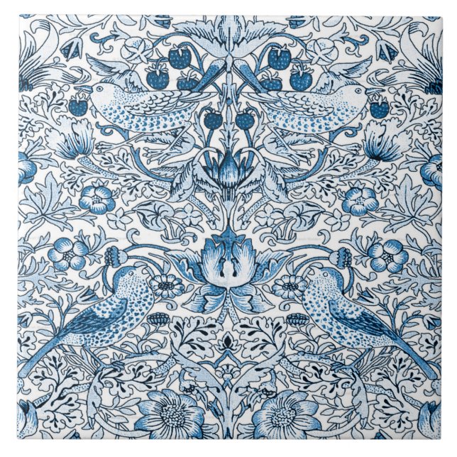 Keramiskt plattgods William Morris-design 013 Kakelplatta (Framsidan)