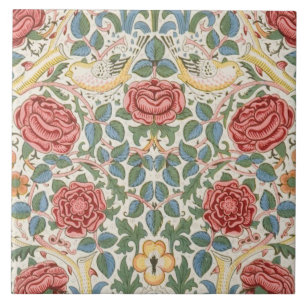 Keramiskt plattgods William Morris-design 016 Kakelplatta