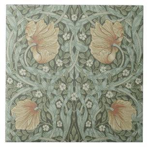 Keramiskt plattgods William Morris-design 01 Kakelplatta