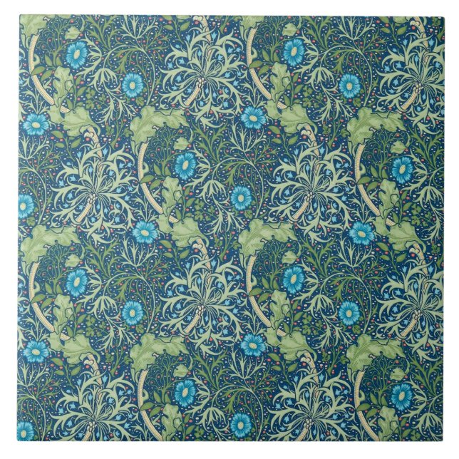 Keramiskt plattgods William Morris-design 020 Kakelplatta (Framsidan)