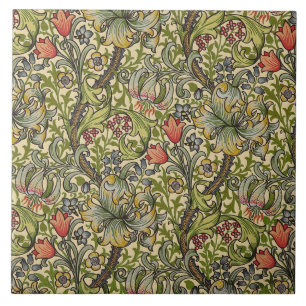 Keramiskt plattgods William Morris-design 023 Kakelplatta