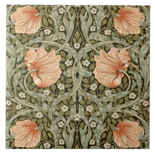 Keramiskt plattgods William Morris-design 027 Kakelplatta