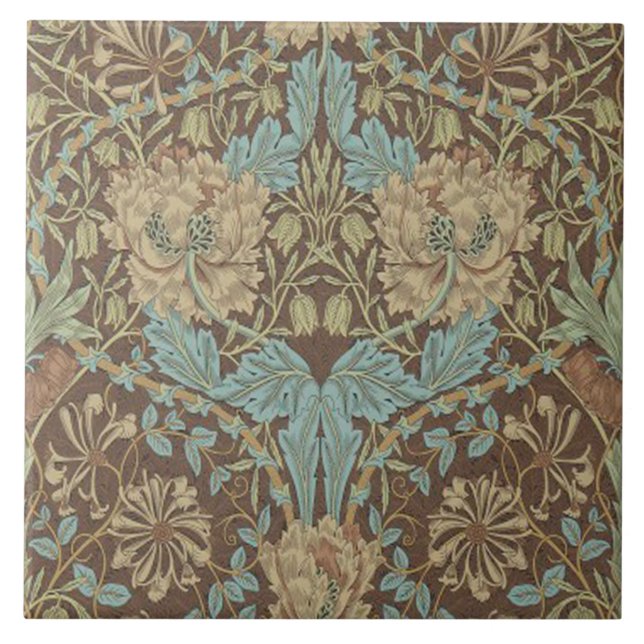 Keramiskt plattgods William Morris-design 02 Kakelplatta (Framsidan)