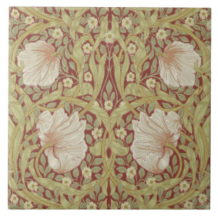 Keramiskt plattgods William Morris-design 03 Kakelplatta
