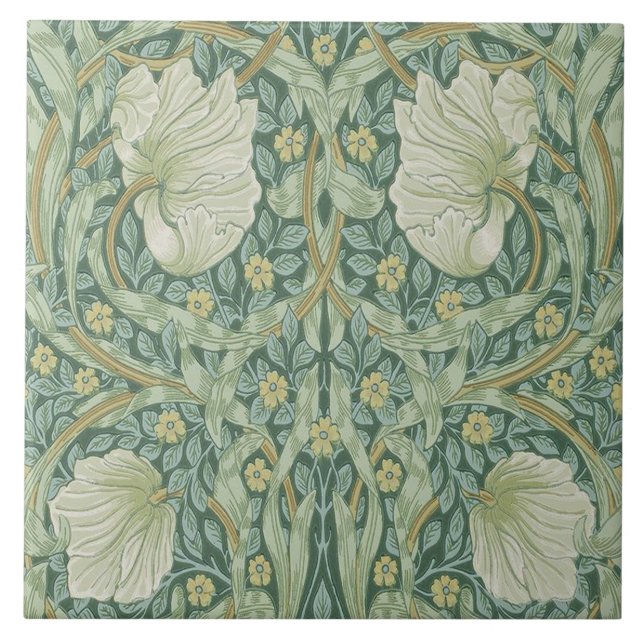 Keramiskt plattgods William Morris-design 05 Kakelplatta (Framsidan)