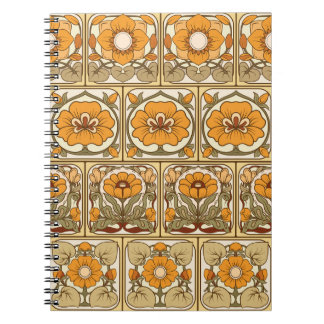 Keramiskt plattor: Art nouveau Stil. Anteckningsbok