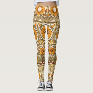 Keramiskt plattor: Art nouveau Stil. Leggings