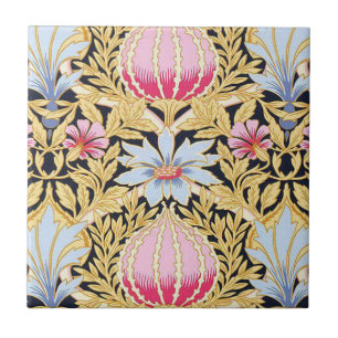 Keramiskt plattor - Blommönstret Art nouveau Kakelplatta