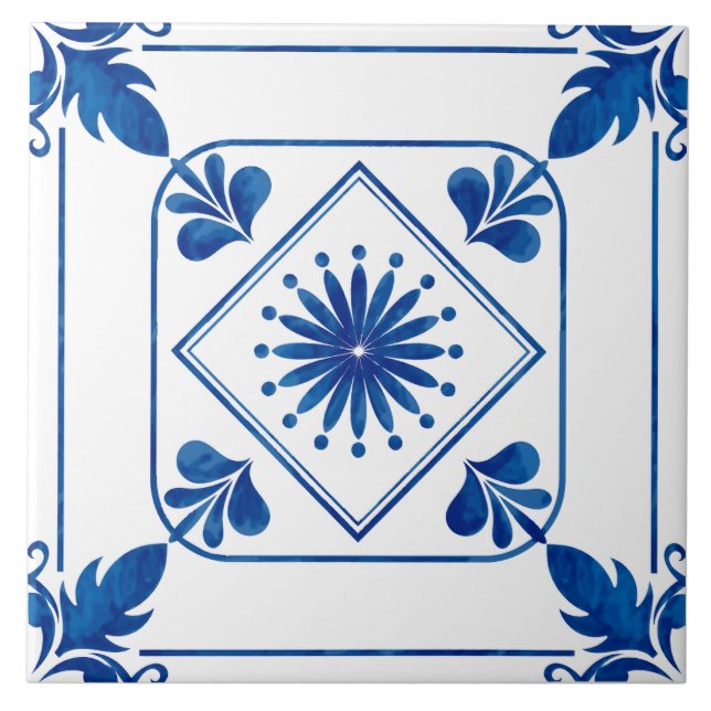 Keramiskt plattor (Classic Blue) Kakelplatta (Framsidan)