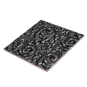 Keramiskt plattor - Drama in Black and Silver Kakelplatta