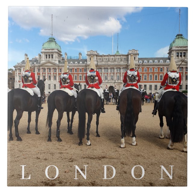 Keramiskt plattor från London Horse Guards Kakelplatta (Framsidan)