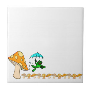 Keramiskt plattor Grog Mushroom Froging Ribbit Kakelplatta