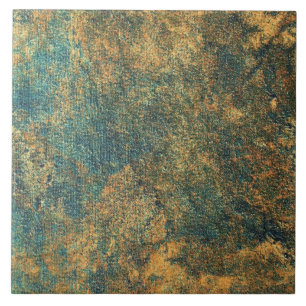 Keramiskt plattor - Grönt Gult Rust Texturerad pla Kakelplatta