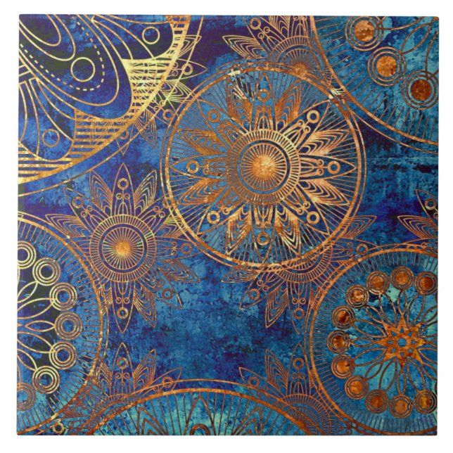 Keramiskt plattor - Guld Hjul Kakelplatta (Framsidan)