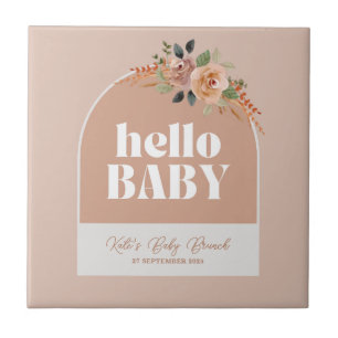 Keramiskt plattor, Hej Baby, Boho Modern Baby Show Kakelplatta