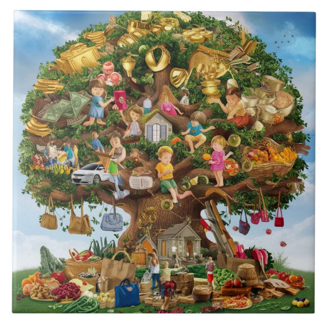 Keramiskt plattor kakelplatta (Framsidan)