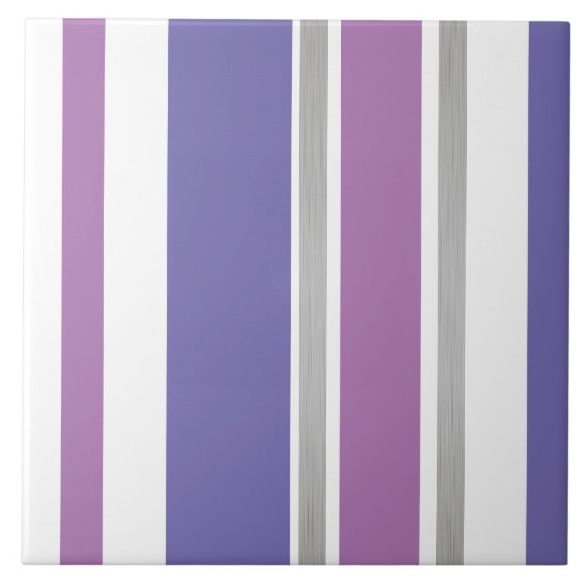 Keramiskt plattor - Lilac med Silver delad Kakelplatta (Framsidan)