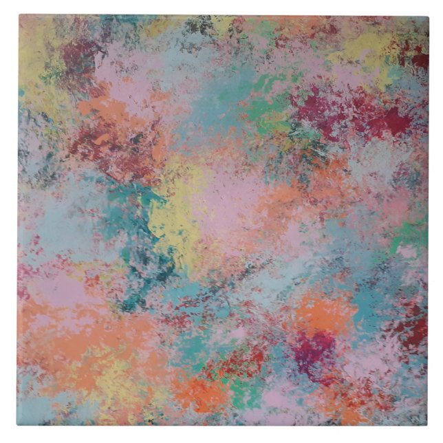 Keramiskt plattor med flera färgader kakelplatta (Framsidan)