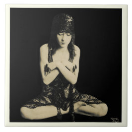 Keramiskt plattor med Vintage Dancer Kakelplatta