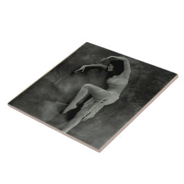 Keramiskt plattor med Vintage Dancer Photo Kakelplatta