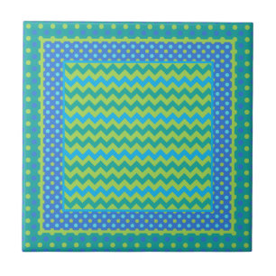 Keramiskt plattor: Mix'n'Match Chevrons and Polka Kakelplatta