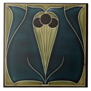 Keramiskt plattor - mönsterplattan Art nouveau Kakelplatta