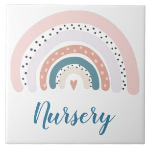 Keramiskt plattor - Nursery Modern Rainbow Polka d Kakelplatta