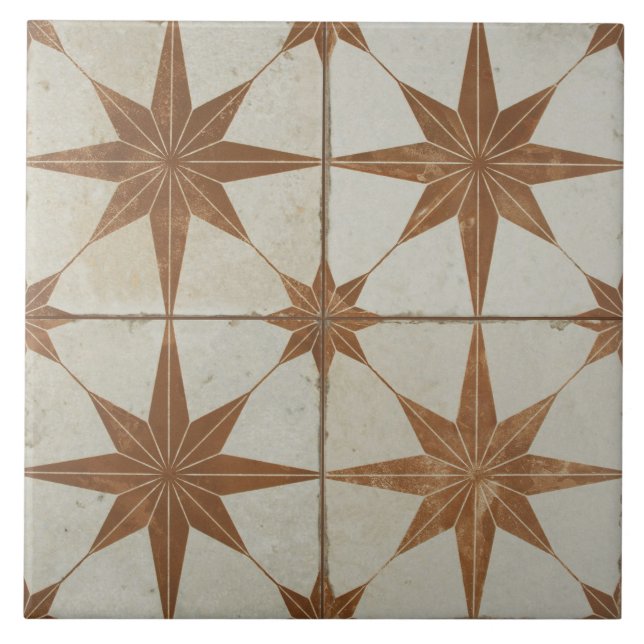 Keramiskt plattor - Star Burst Beige Kakelplatta (Framsidan)