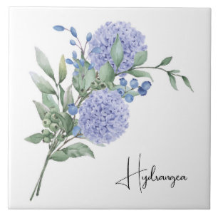 Keramiskt plattor/trivet-Blommigt Hydrangea Kakelplatta