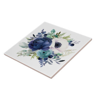 Keramiskt plattor/trivet-Blommigt Kakelplatta