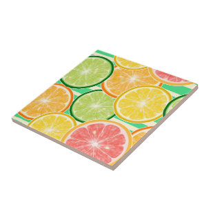 Keramiskt plattor/trivet-Citrus-keramiskt plattor Kakelplatta